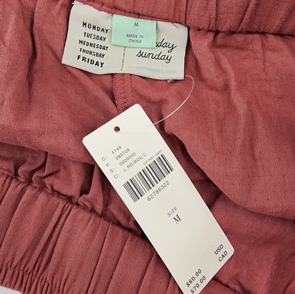Saturday Sunday Anthropologie Salmon‎ Casual Lounge Cotton Shorts Medium New
